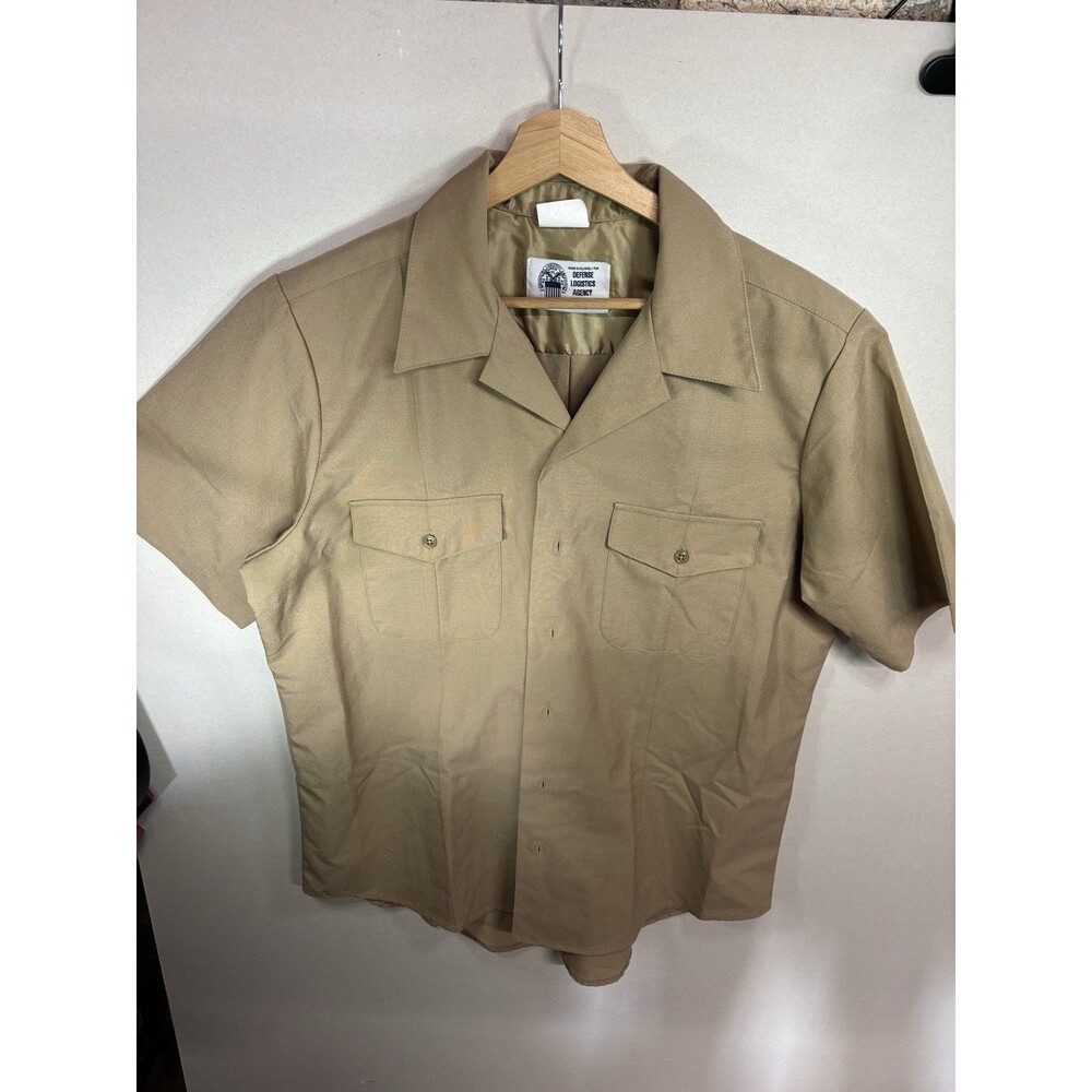 Large USN Navy Service Shirt Type 1 Classic Fit Khaki Classic